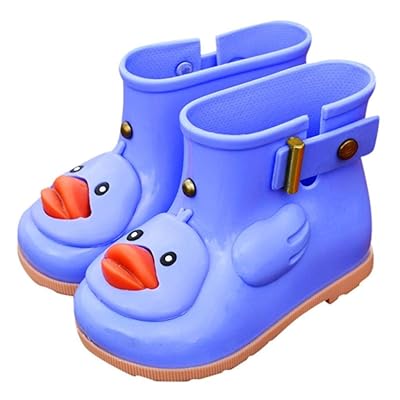 Clearance Toddler Kids Baby Waterproof Rain Shoes Anti-Slip Durable Rubber Boots Cartoon Duck Water Shoes