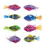 Eshion Flashy Electronic Pets Toy Robot Fish Swimming Diving Electric Turbot Clownfish(4 Piece)