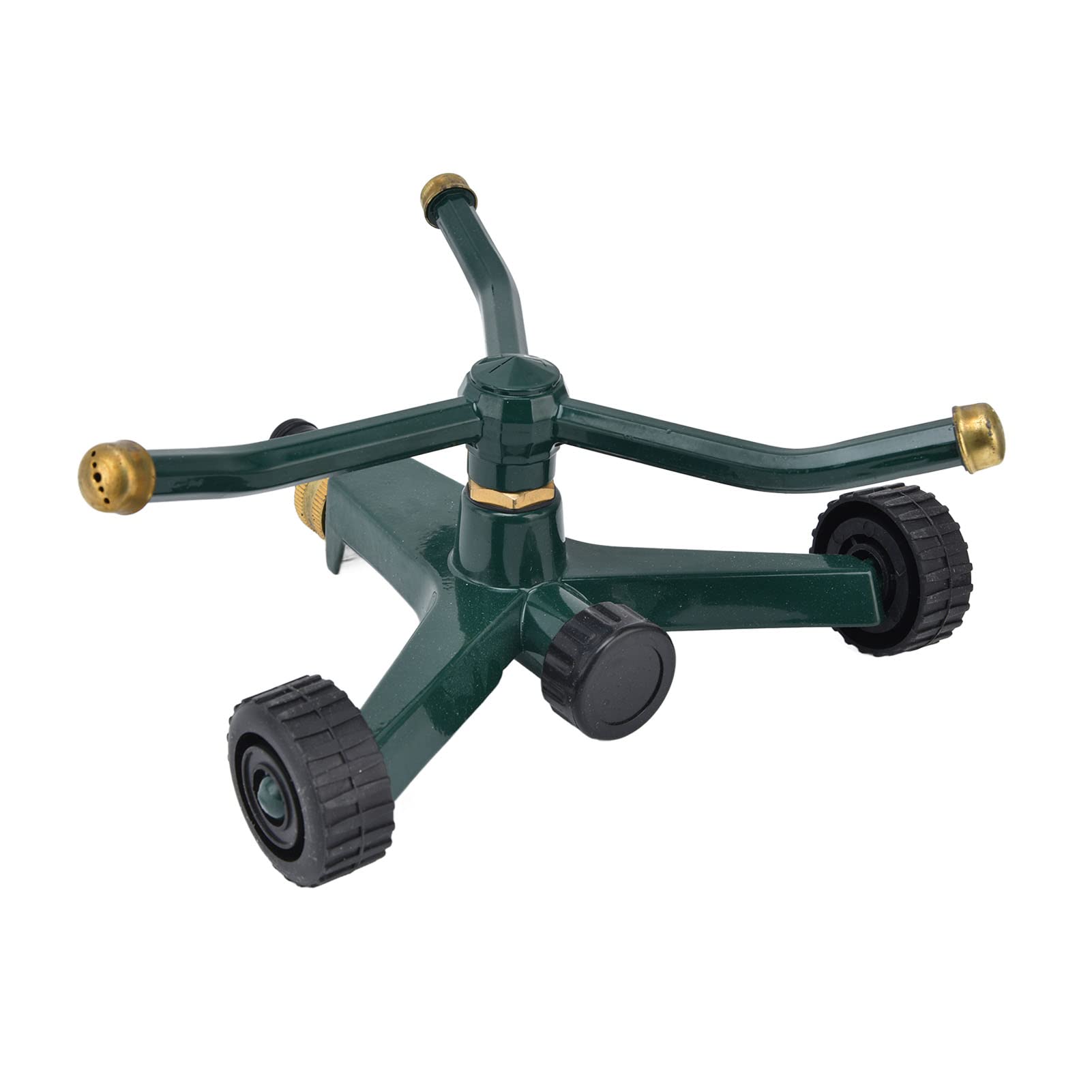 Garden Sprinkler, Large Area Automatic Rotating Sprinklers Lawn Garden Rotating Sprinkler with 3 Arms Stable Base Solid Metal Construction for Kids Summer Playing and Garden