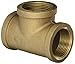 Anderson Metals - 38101-20 38101 Red Brass Pipe Fitting, Tee, 1-1/4