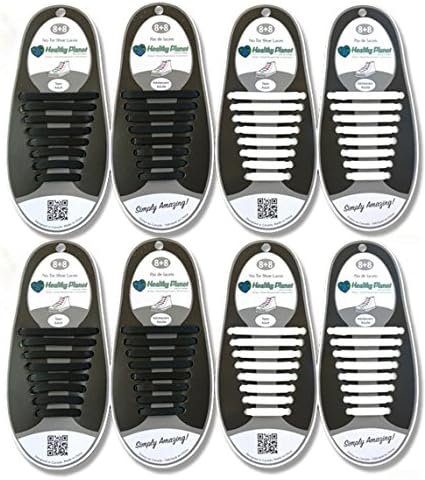 No Tie Elastic Shoe Laces for Kids and Adults 4 Pack Lazy No-Tie Silicone Elastic Shoe Laces Running Shoelaces Athletic Shoe laces
