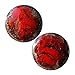 Pair - Red Ruby Aventurine Glass Ear Plugs Organic Handmade double-flared gauges Essential Oil Diffuser