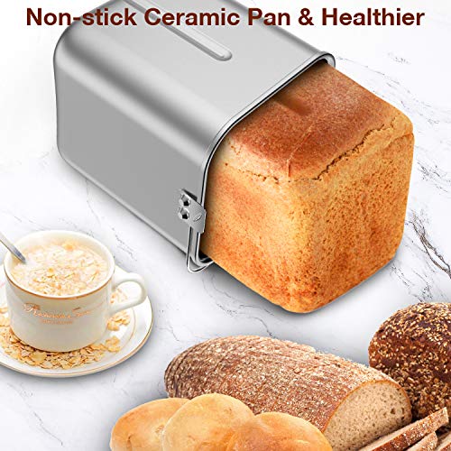 Bread Maker, ROZMOZ 19-in-1 Stainless Steel Bread Machine, 2 LB Programmable Bread Maker Machine Bread Maker, ROZMOZ 19-in-1 Stainless Steel Bread Machine, 2 LB Programmable Bread Maker Machine