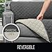 Sofa Shield Recliner Slip Cover with Patented Strap, Cushion Protector, Reversible Stain and Dog Tear Resistant Slipcover, Quilted Microfiber 28” Seat, Washable Covers for Dogs Pet Kids Charcoal Linen