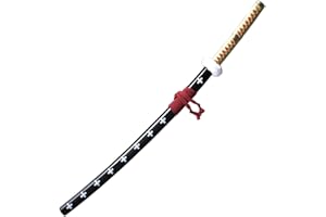 Sword fort Handmade Katana Anime Sword, Death Surgeon Trafalgar Law Cosplay Sword, Kikoku Sword,Red Yellow