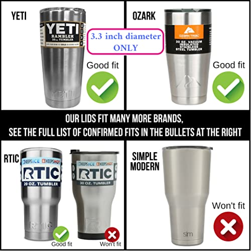 20 / 10 OZ 3 Yeti Lids 20 oz Replacement Lid 3.3 Inch Diameter