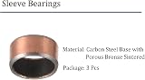 Kozelo 3pcs 1006 Sleeve Bearings 10mm Bore x 12mm OD x 6mm L Oilless Bushings view 2