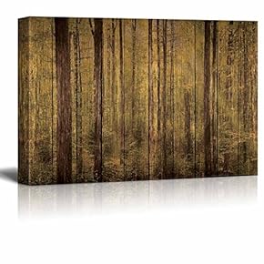 Wood-Textured Forest Canvas - Canvas Art Home Art - 12x18 inches