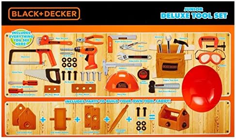 black and decker junior deluxe tool set 85 piece
