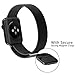 Apple Watch Band 38mm, AGUARA Mesh Loop Stainless Steel Strap with Magnetic Closure iWatch Band for Apple Watch Series 3&2&1, Sport and Edition (38mm Magnetic Closure, Milanese Loop - Space Black)