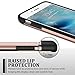 SAMONPOW Wallet Case for iPhone 7 Case with Card Holder Dual Layer Hybrid Shell Heavy Duty Protection Shockproof Anti Scratch Soft Rubber Cover Case for iPhone 7 4.7 inch Rose Gold