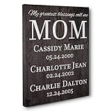 My Greatest Blessings Call Me Mom Personalized Gift 16x20 CANVAS Gallery Wrap