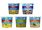 Dr. McDougall's Lower Sodium Soup Cups 5 Flavor Variety Bundle, 1 Ea: Chicken, Chinese Noodle, Black Bean & Rice, Split Pea, Lentil Couscous