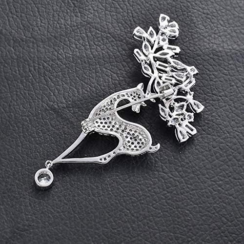 ブローチ エレガン ト ヨーロッパやアメリカのファッションブローチ 楽しい動物ヘラジカ 高グレードのブローチアクセサリー ホワイトデー贈り物 ァッション アクセサリー 幸運を呼ぶ B084sxw6wh 1 974円