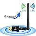 Wsky Wireless USB WiFi Adapter - AC 600M Dual Band (2.4G/150Mbps+5G/433Mbps), USB WiFi Network Dongle Adapter, Support Windows XP/Vista/7/8/8.1/10 (32/64bits) MAC OS