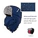ayamaya Winter Trapper Hat with Face Cover/Ear Flap/Chin Strap/Faux Fur, Ushanka Russian Style Windproof Cover Trooper Hat for Men/Women (Blue, Adult (21-24 INES))
