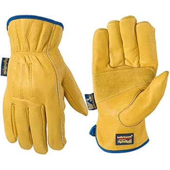 Slip-On HydraHyde Leather Work Gloves, Water-Resistant, Medium (Wells Lamont 1168M)