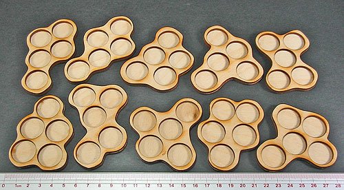 Horde Tray Set, 5-man 20mm Circle (Set of 10)