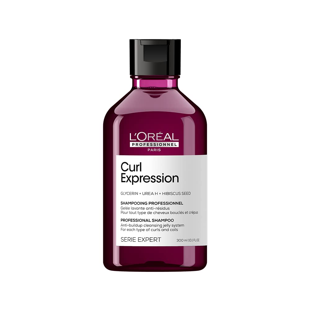 L'Oréal Professionnel Cleansing Hair Shampoo for Wavy and Curly Hair, Expert Series, Curl Expression Anti-Buildup Cleansing Jelly, 300 ml