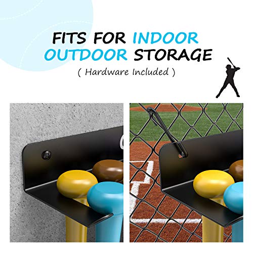 Gonex Baseball Rack Bat Hangers for Dugout Wall Fence Mount 14 Bats