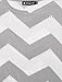 Allegra K Woman Zig-Zag Pattern Knitted Loose Tunic Shirt Grey White M
