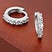 SANNYSIS 1Pair Beautiful Silvering Rhinestones Hoop Stud Earrings For Women-About Half an Inch