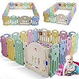 Baby Playpen for Babies Baby Play Playards 18 Panels Infants Toddler Safety Kids Play Pens Indoor Baby Fence with Activity Board