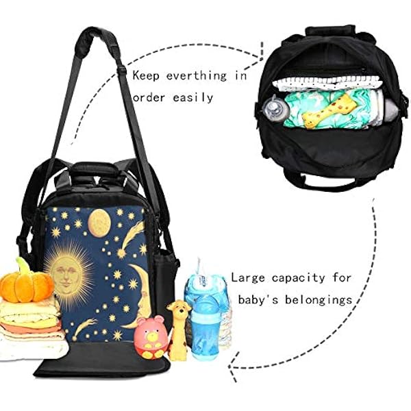 Iubbki Sac A Couches Sac A Dos Personnalise Tissu Texture Bebe Sac A Couches Fourre Tout