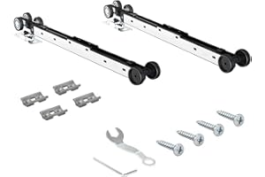 JUBEST 88LBS Bypass Sliding Door Two-Way Soft Close Mechanism, Three Wheel Soft Close for All Our Bypass Door Hardware Kits