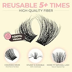 LASHVIEW Lash Clusters 3D 168pcs D Curl Lash