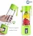 TOWABO USB Juicer Cup, Fruit Mixing Machine, Portable Personal Size Eletric Rechargeable Mixer, Blender, Water Bottle 380ml with USB Charger Cable Portable Juice Blender and Mixer