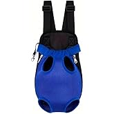 QQLe Dog Carrier Backpack, Breathable Mesh Chest Carrier for Small Dogs | Breathable mesh dog backpack with chest shoulder support, lightweight &amp; adjustable for small dogs, perfect for travel.