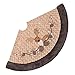 Valery Madelyn 48 inch Woodland Christmas Tree Skirt with 3D Reindeer and Faux Fur Trim Border, Themed with Christmas Ornaments (Not Included)