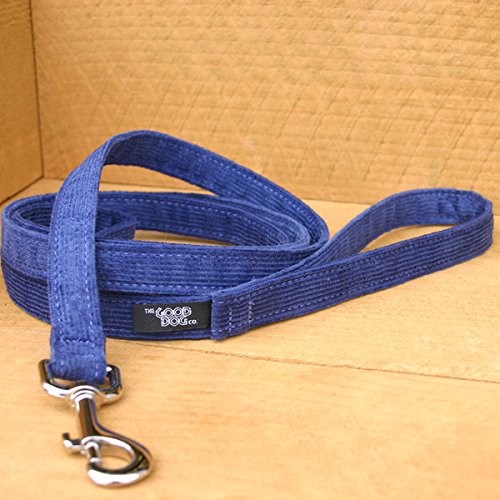 1/2" Blue Hemp Corduroy 6 Ft. Standard Leash