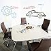 Dry Erase Wall Decal, Anumit Self-Adhesive Wall Sticker Wall Paper Whiteboard Wall Decals for School, Office, Home 17.7 by 78.7 Inches, with 1 Marker Pen (White)
