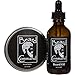Beard Oil and Beard Balm Kit for Men Care - Cherry scented Leave in Beard Conditioner, Beard Butter, Growth and Grooming, Softener Gift set - For Beard and Mustache Styling, Shaping, Wax, Spartan,Oils