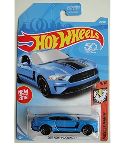 Amazon.com: Hot Wheels 2018 50 aniversario 2018 Ford Mustang GT