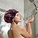 Shower Cap, ESARORA 4 PACK Bath Cap Designed for Women Waterproof Double Layer