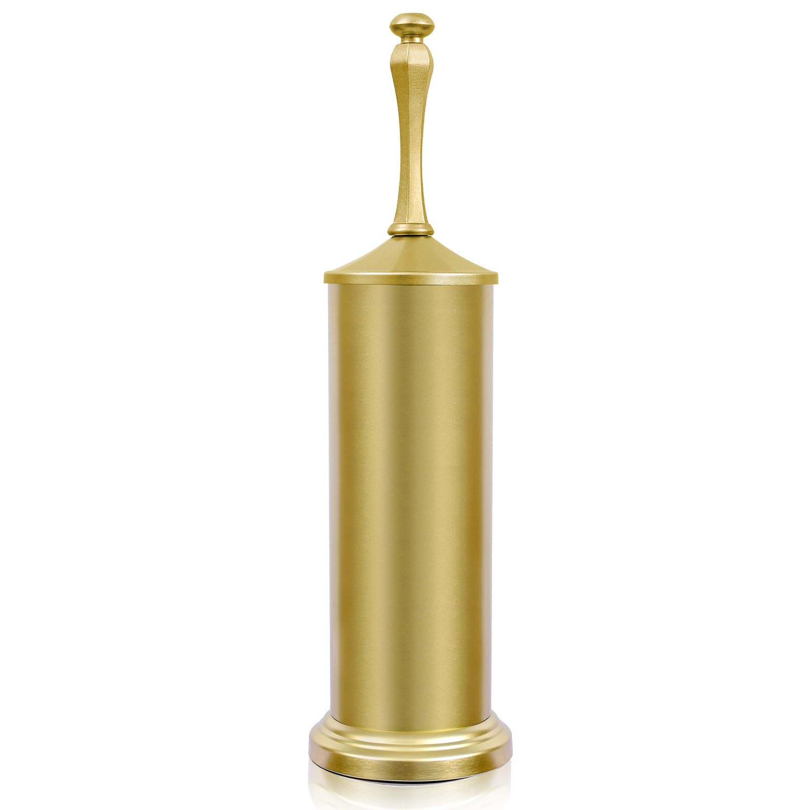 Photo 1 of Gold Toilet Brush and Holder?Extra Long Handled Toilet Brush for Bathroom?Stainless Steel Heavy Duty Toilet Bowl Brush,Deep Cleaning Modern Toilet Cleaner Brush -Space Saving, Covered Brush, Durable