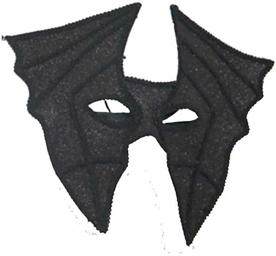 Adults Masquerade Eye Mask Unisex Black Silver Bat Eye Mask Halloween