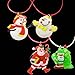 Youshe 12 Pieces Christmas Lightning Soft Chain Necklace, Flashing Santa Claus Snowman Christmas Tree LED Pendant Necklaces for Kids Party Favors Christmas Decoration, Random Styles
