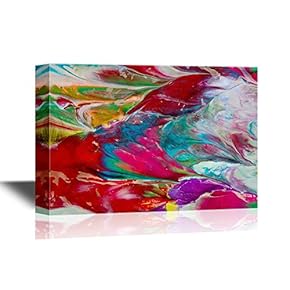 Canvas Wall Art - Abstract Color Composition - Gallery Wrap Modern Home Art | Ready to Hang - 12x18 inches