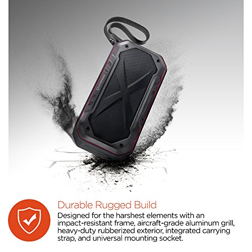 HyperGear Sound Storm All-Terrain HD Bluetooth Wireless Speaker. Mounts On Bicycles, Motorcycles, Strollers & More. Built-in microphone, 8 hr Playtime. Premium Sound For iPhones, Smartphones & More
