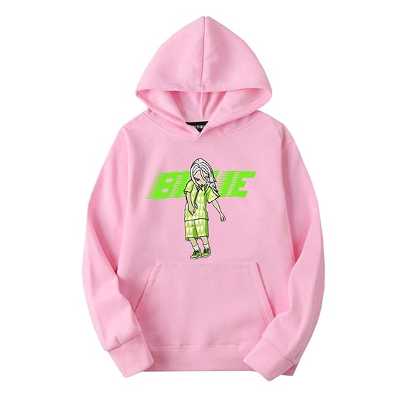 billie eilish hoodie pink