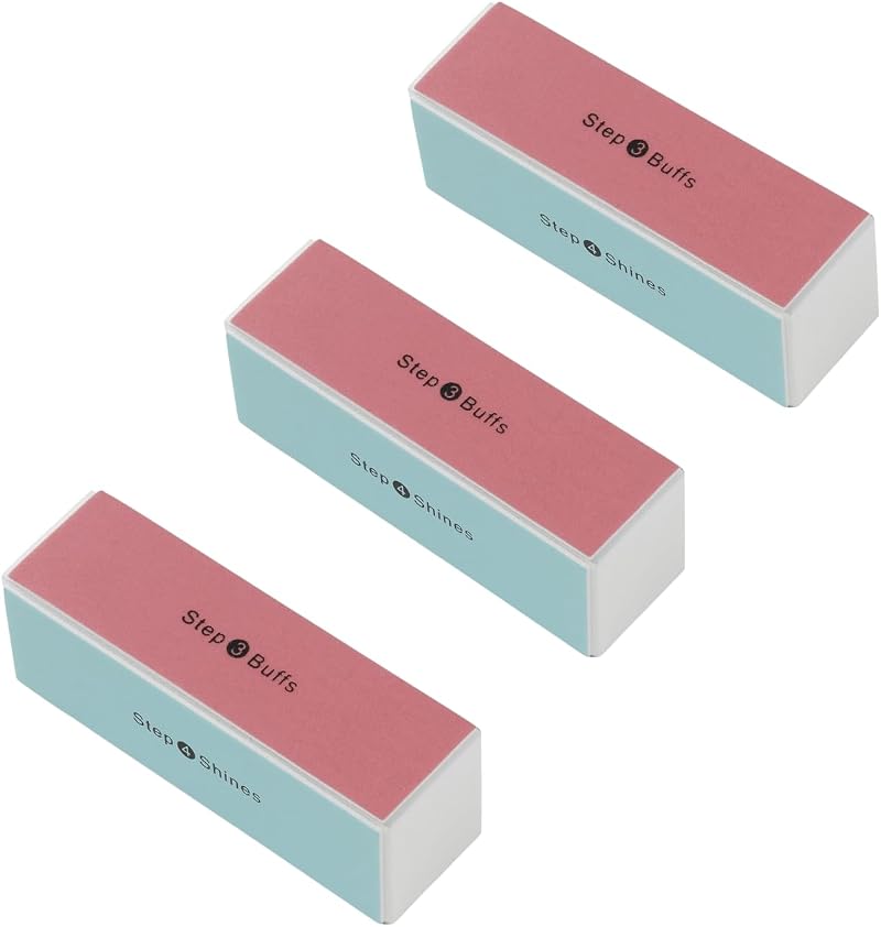 Manicare 3 Pack 4 Way Buffing Block for Nails - Shaping Smoothing Gloss