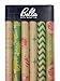 Note Card Cafe Bella Kraft Christmas Wrapping Paper | 6 Pack | 30 x 120 in rolls | Retro, Minimal Holiday Designs | Holidays, Christmas, Gifts, Presents, Exchanges, Showers | Recyclable, Biodegradable
