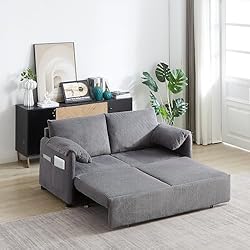 65-Inch Corduroy Loveseat Sofa with Pull Out