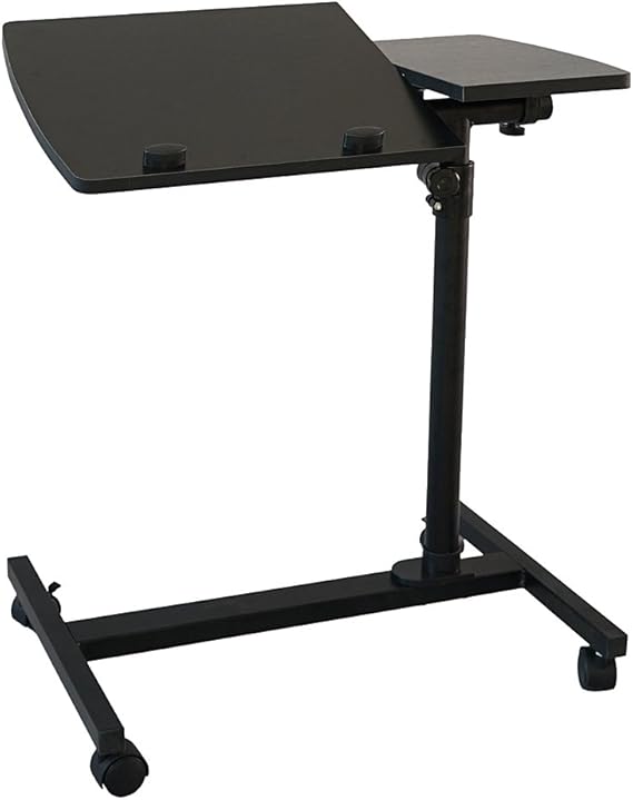 FCH Adjustable Laptop Stand with Tilting Function Rolling Lap Desk Cart Mobile