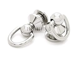 CRAFTMEMORE 2pcs Ball Post Solid Brass Wallet Chain