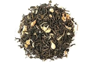 Denise's Fine Tea, USDA Organic, Jasmine with Flower Green Tea, High Antioxidant, Loose Leaf (100g), Kosher, Vegan, Ethically